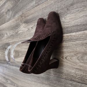 MaxMara Dark Brown Suede Heels